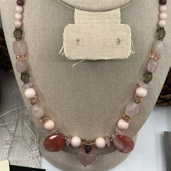 Vintage Ali-Khan Adjustable Gemstone Necklace with Sterling Silver Chain, 16-18" - Picture 3 of 16